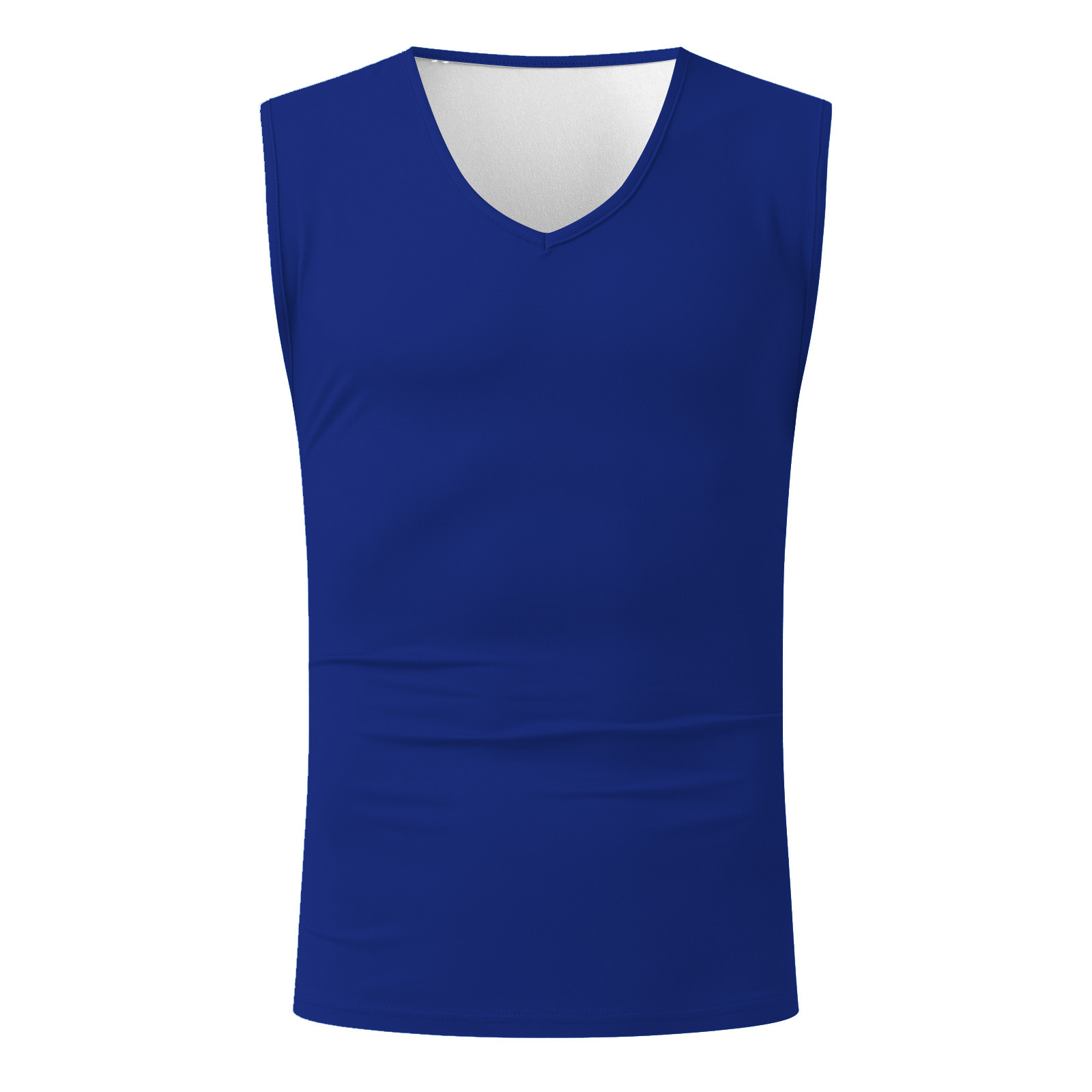 thumbnail image 2 of Camisa sin mangas con cuello en V para hombre - Camiseta deportiva ligera - Ropa informal para gimnasio, fitness y running, 2 of 8